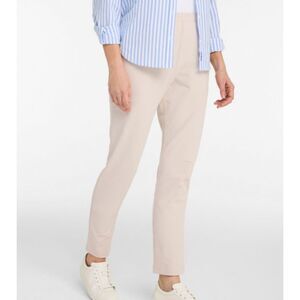 L.L. BEAN Perfect Fit Pants Original Tapered-Leg Tan Pull On Medium Tall NEW